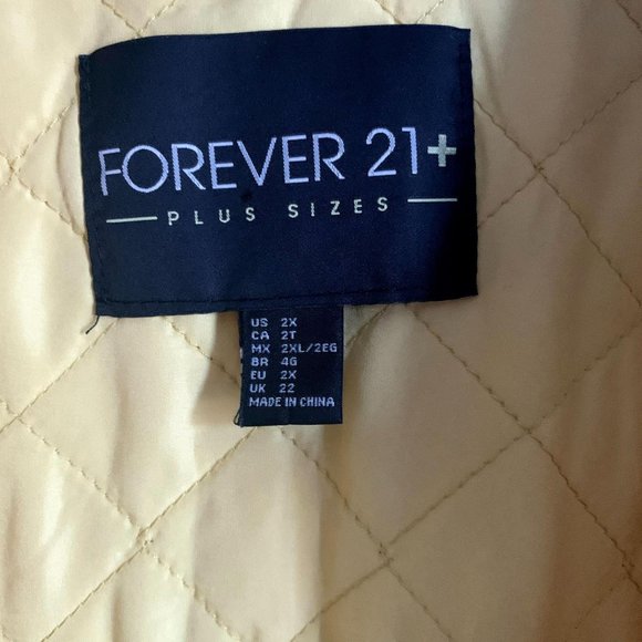 Forever 21 Yellow Satin Bomber New York Plus size - Picture 5 of 13